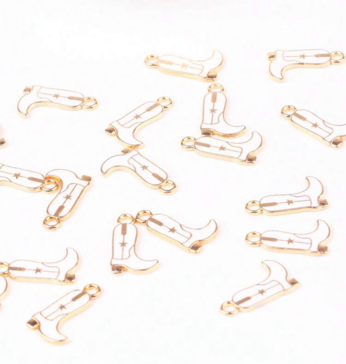 Enamel Filled Cowboy Boot Charms