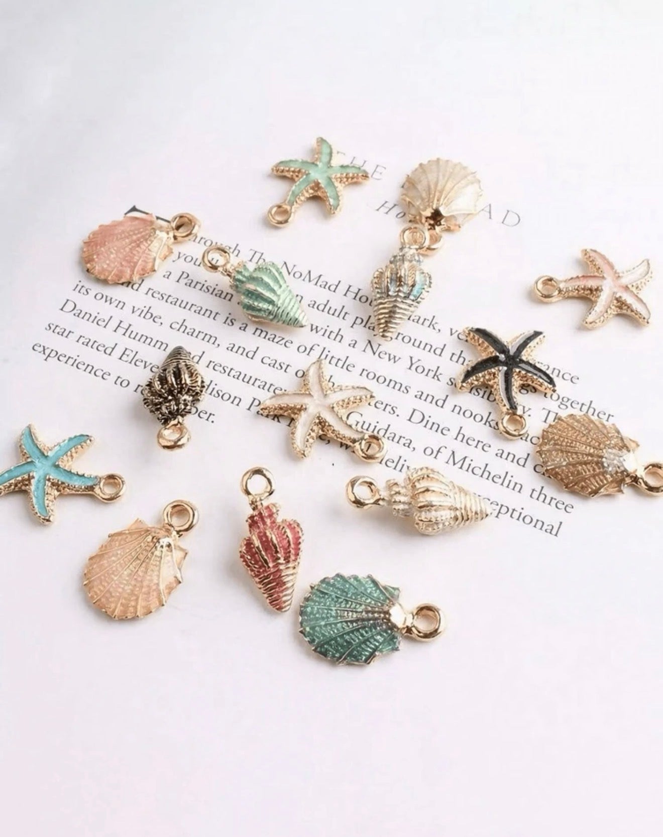 Enamel Filled Ocean Charms