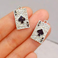 Rhinestone Ace Spade Charm