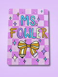 Checkered Hand Painted Clipboard
