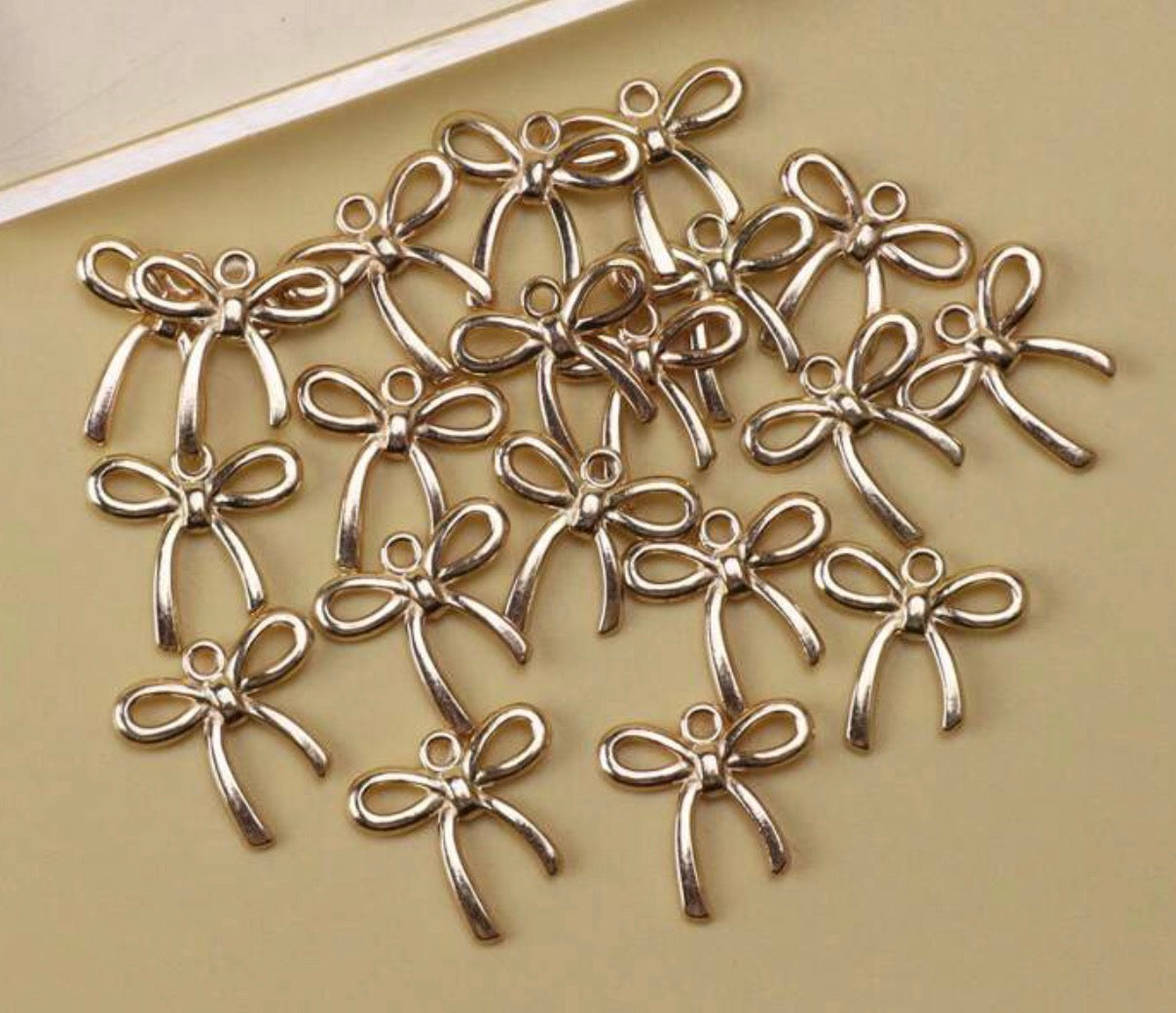 Gold Bow Charms