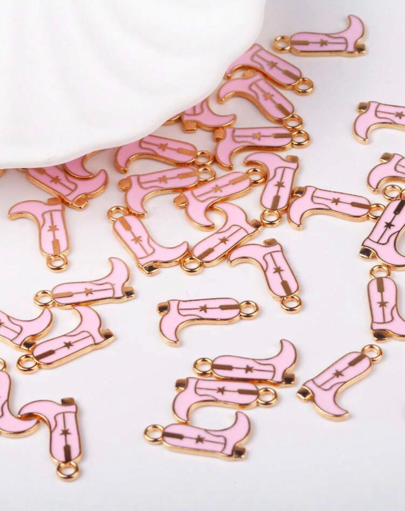 Enamel Filled Cowboy Boot Charms
