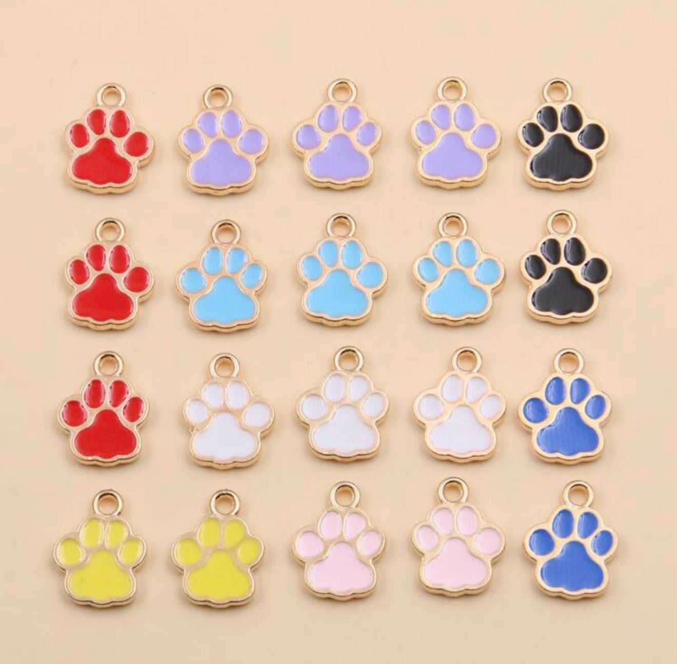 Paw Print Charms