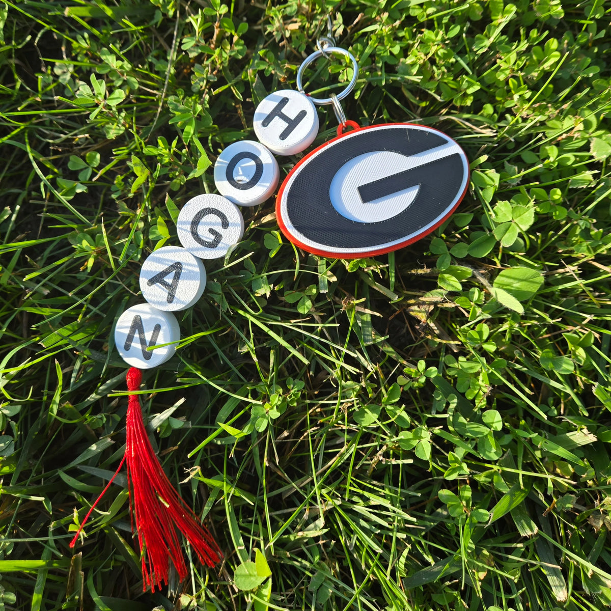 CUSTOM Name + Mascot Keychain