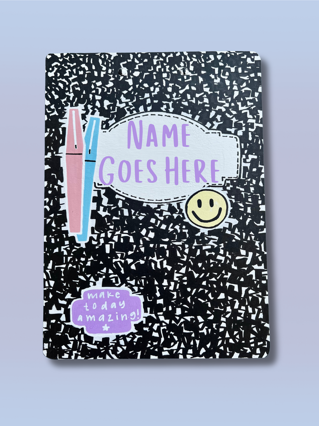 Composition Hand Painted Clipboard