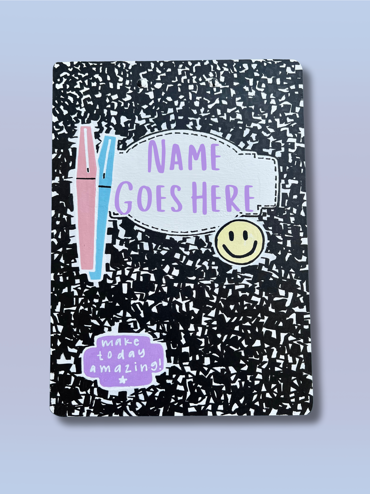 Composition Hand Painted Clipboard