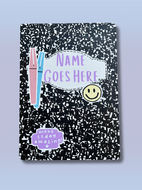 Composition Hand Painted Clipboard