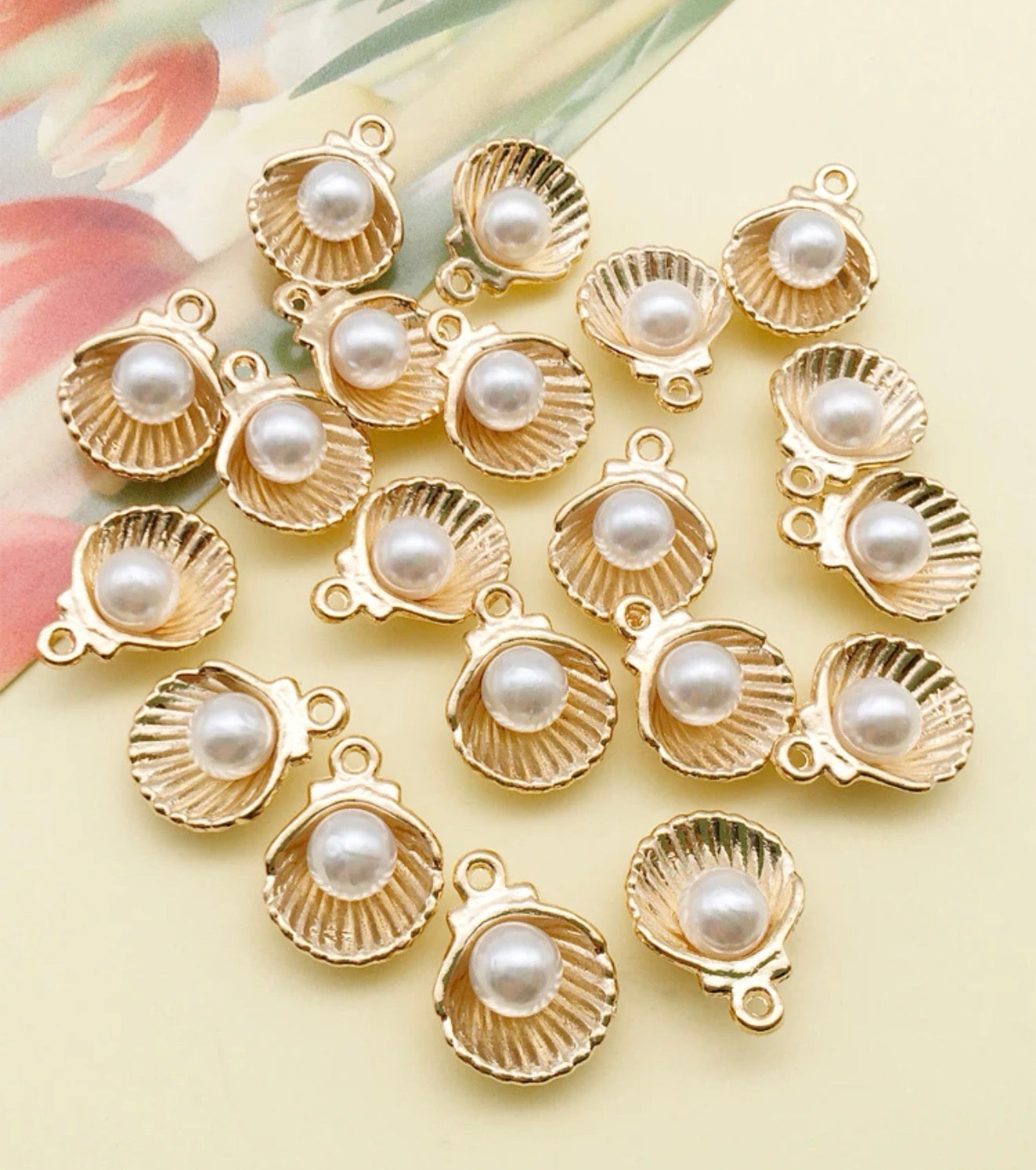 Shell and Pearl Charm