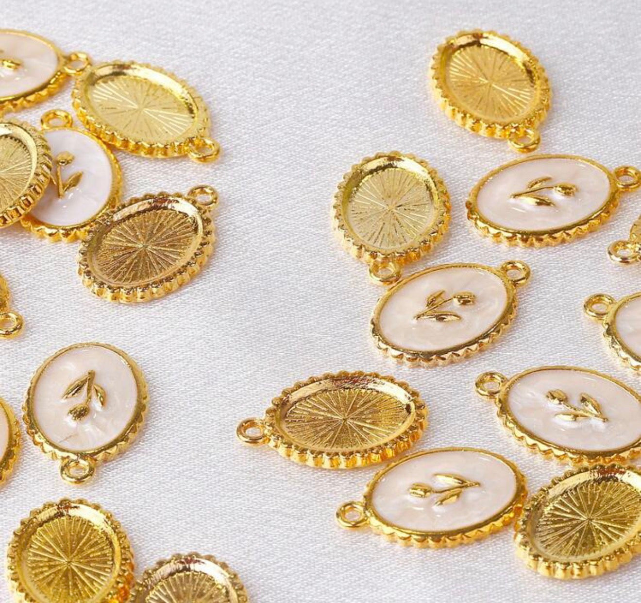 Enamel Filled Gold Charm