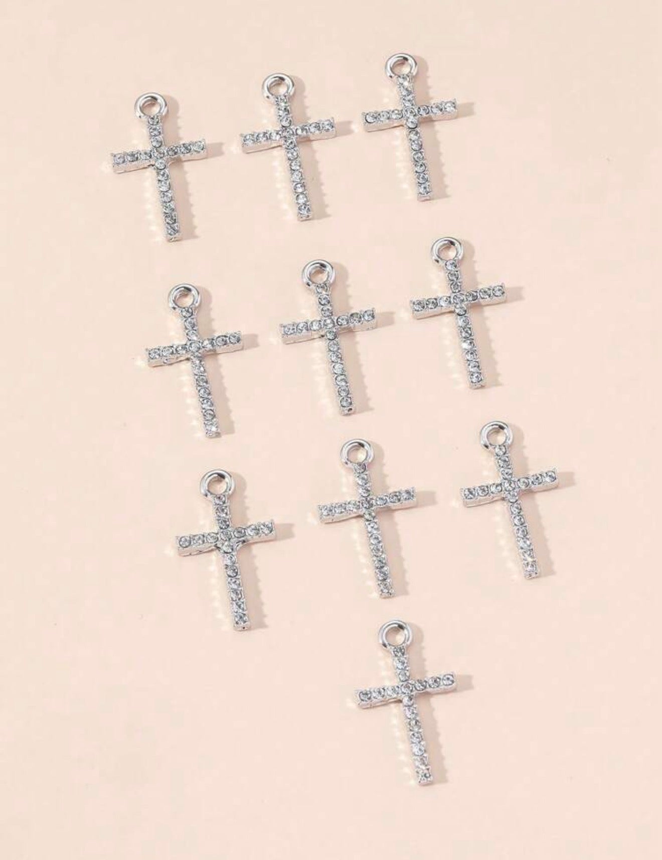 Rhinestone Cross Charms