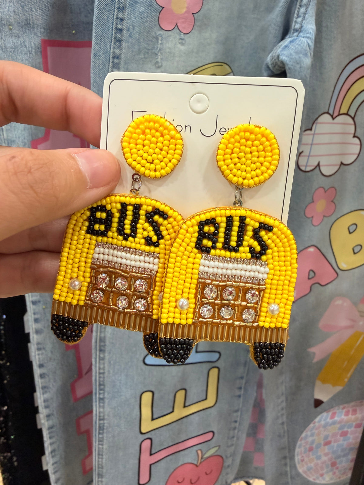 Bus Beaded Earrings