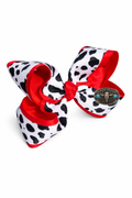 Red Cow Print 5” Bow