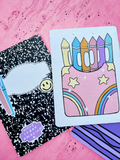 Composition Hand Painted Clipboard