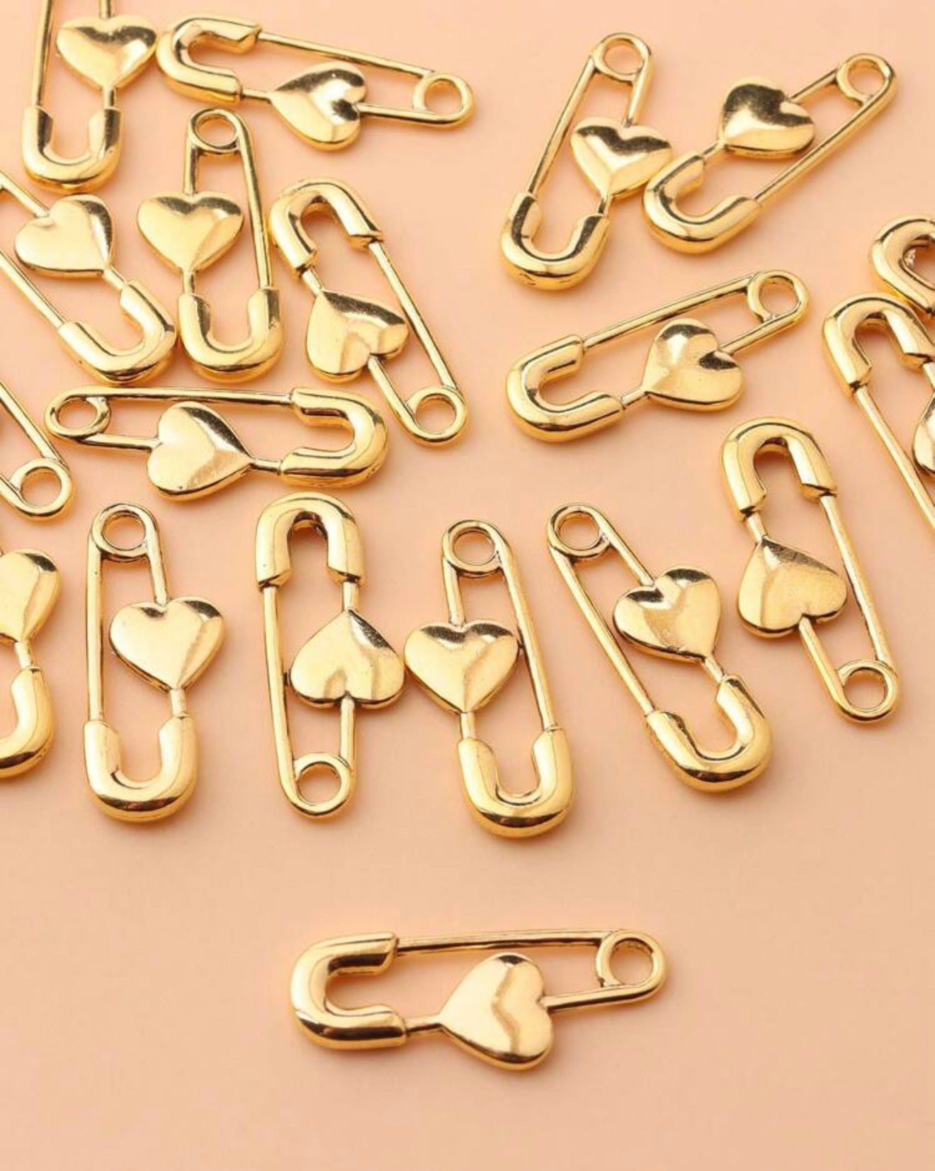 Gold Saftey Pin Charm