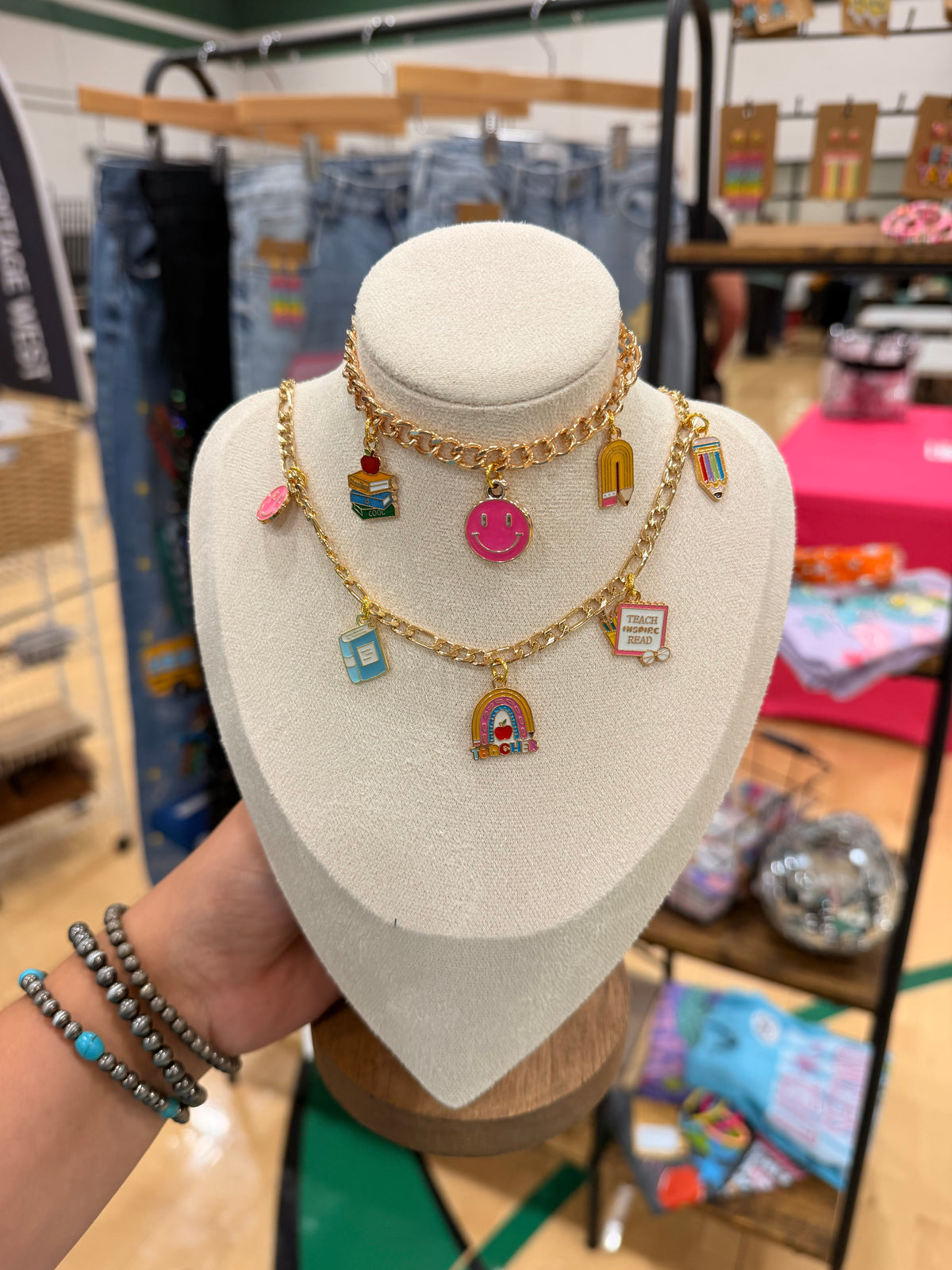 Teacher Necklace and Bracelet Set