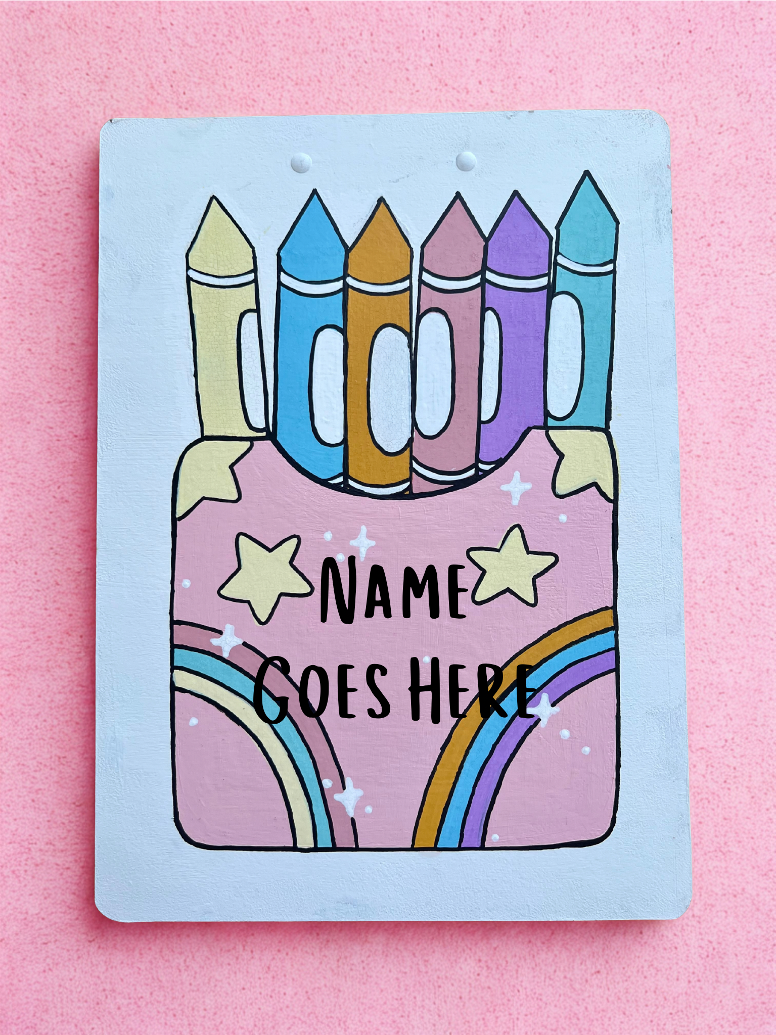 Pastel Hand Painted Clipboard