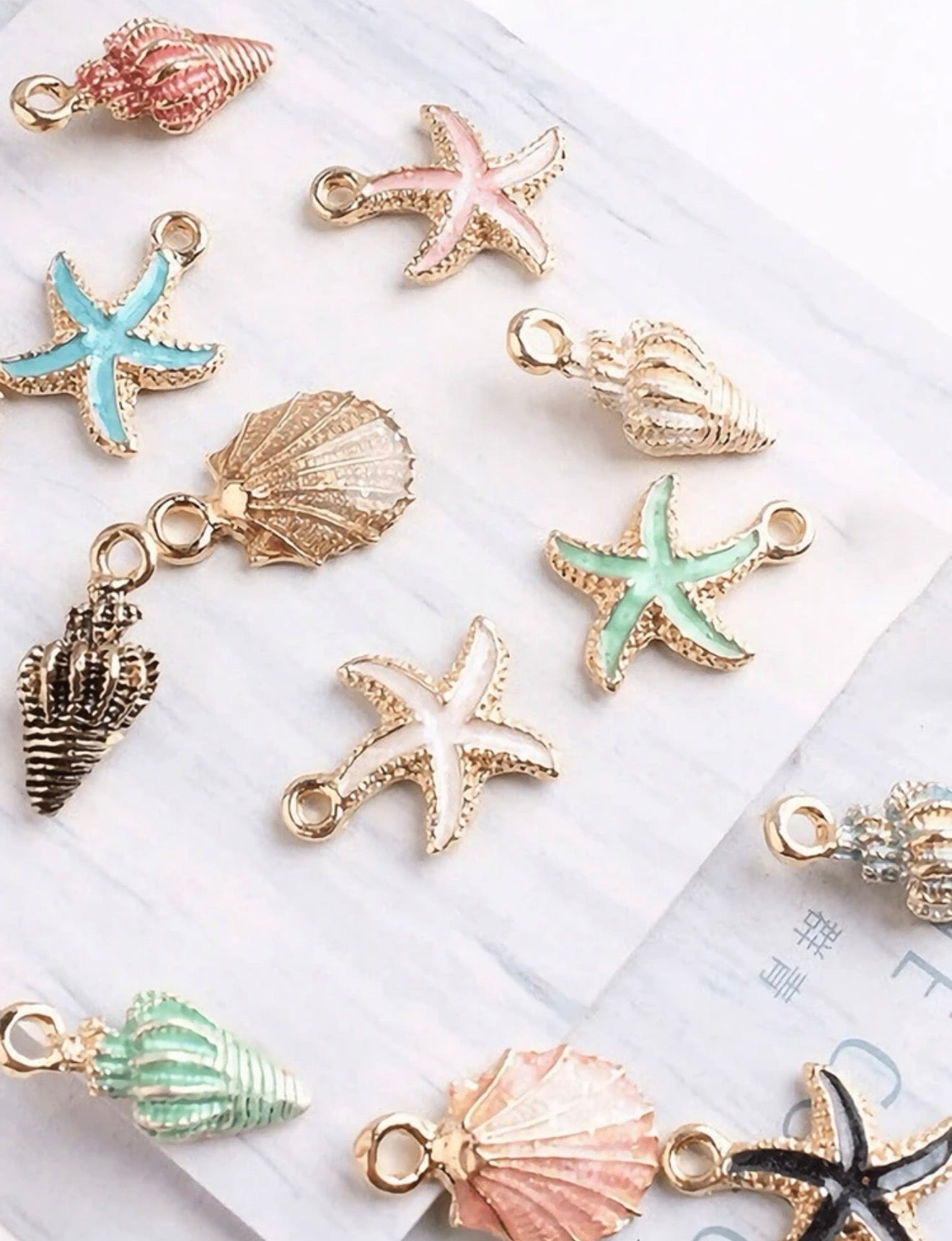 Enamel Filled Ocean Charms