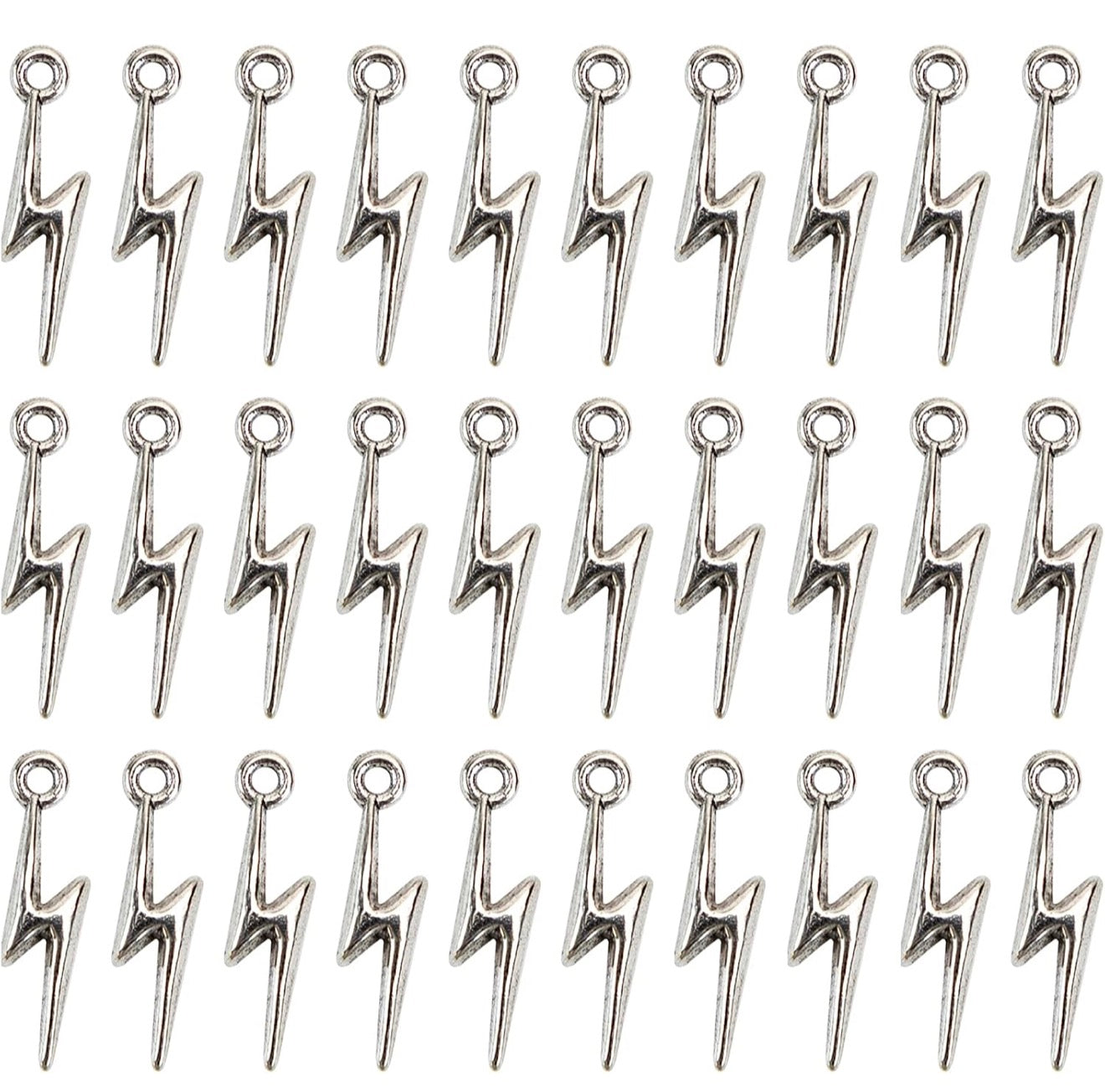 Silver Bolt Charm