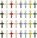 Enamel Filled Colorful Cross Charms
