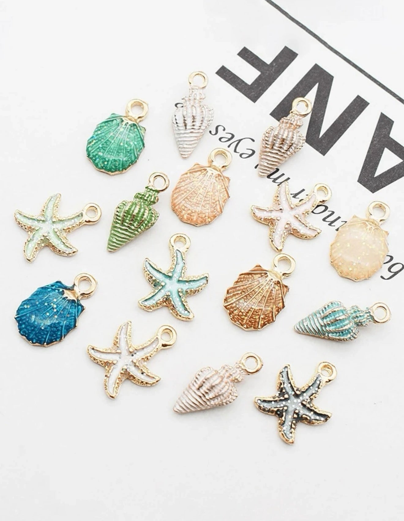 Enamel Filled Ocean Charms