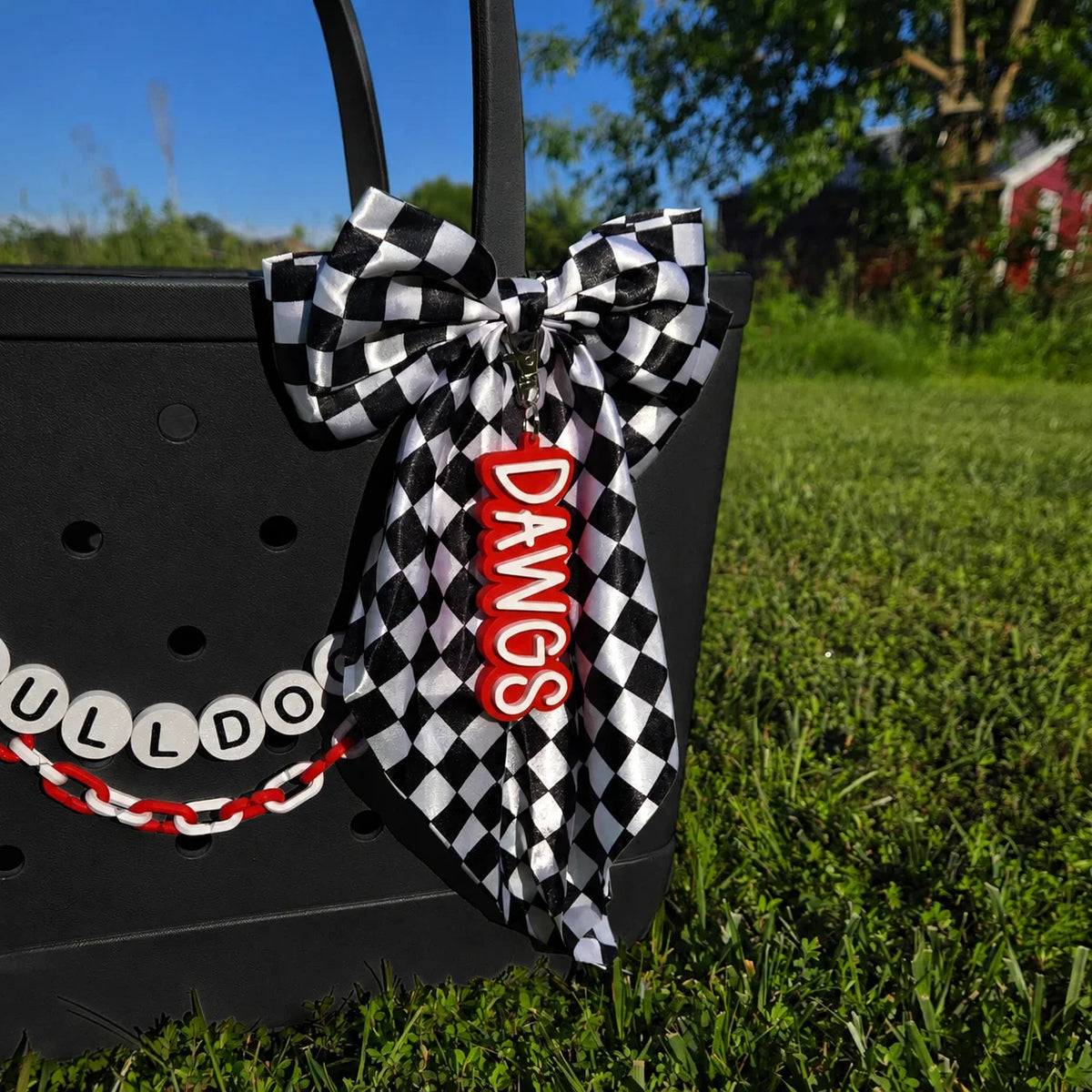 CUSTOM Mascot Keychain + Bow