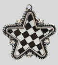 Checkered Star Charm