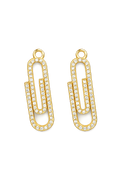 Rhinestone Paper Clip Charm