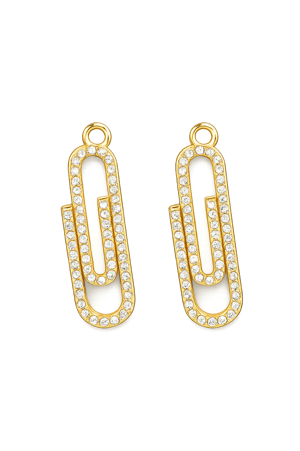 Rhinestone Paper Clip Charm